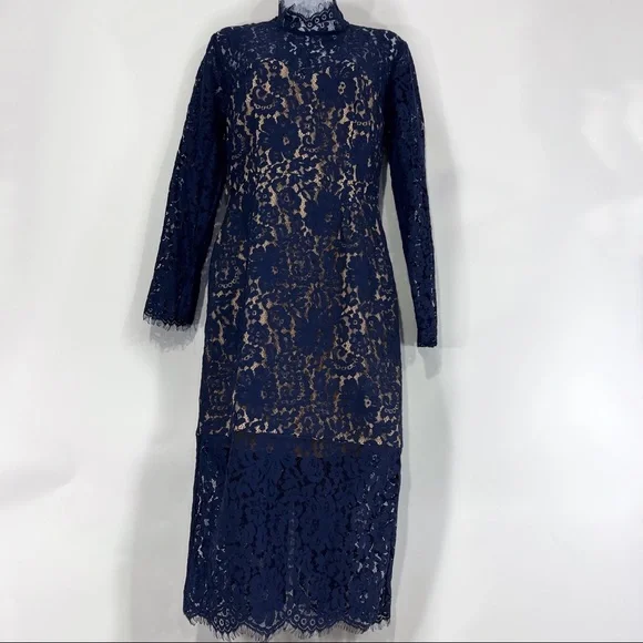 knee length dresses for ladies Keepsake Wide Awake LS Mini Dress Royal Navy main image 1